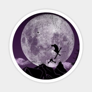 Skiing Freestyle - Purple Night Magnet